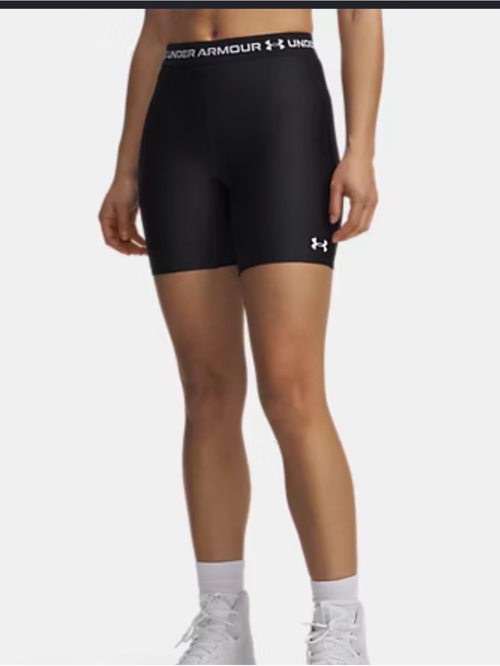 Under Armour Black High-Rise Compression Bike Shorts